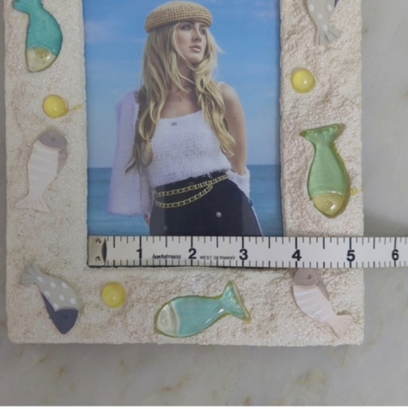 Coastal Picture frame 4x6 photo, tropical, fish, beach, home decor, photo frame - Picture 7 of 7
